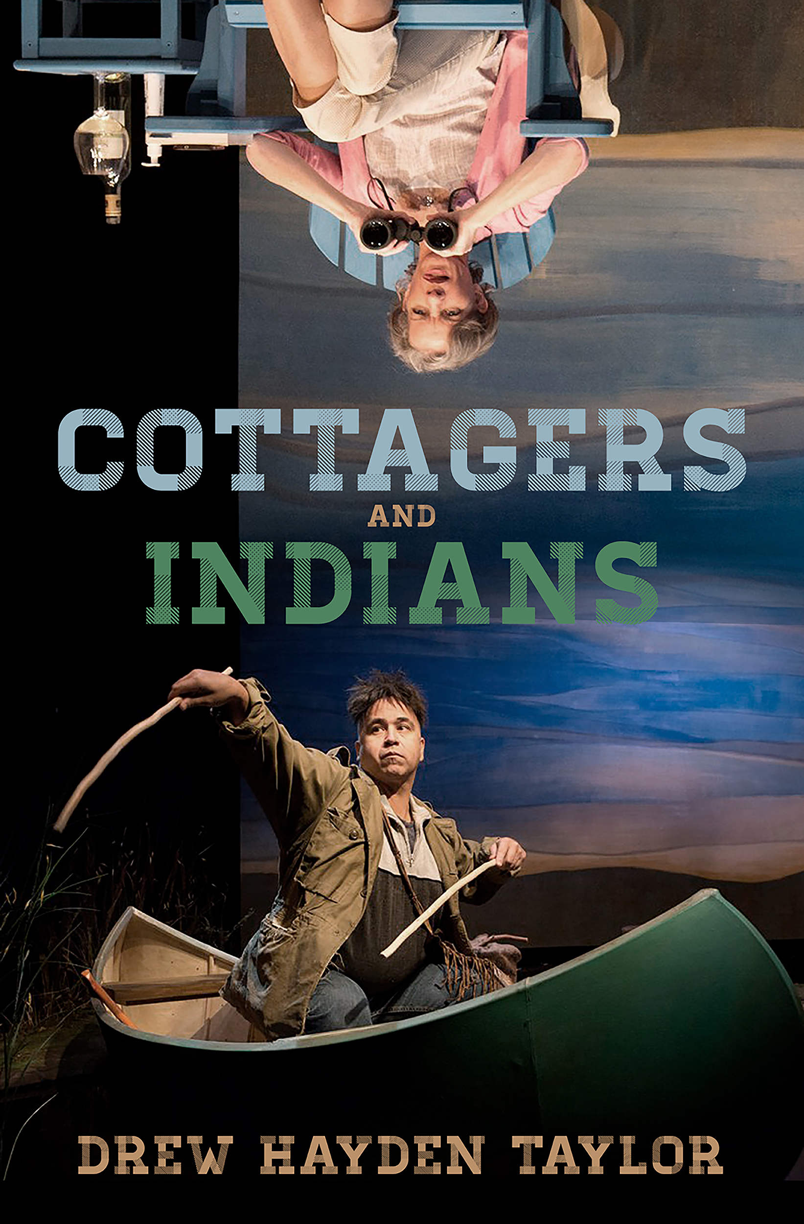 Cottagers and Indians play banner